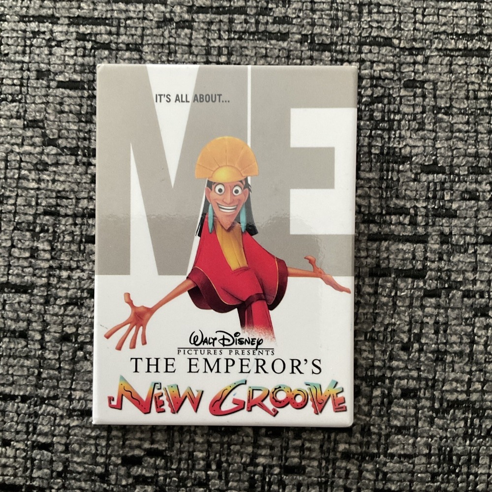 Walt Disney The Emperors New Groove (2000) Theater Movie Promo Button Pin Back